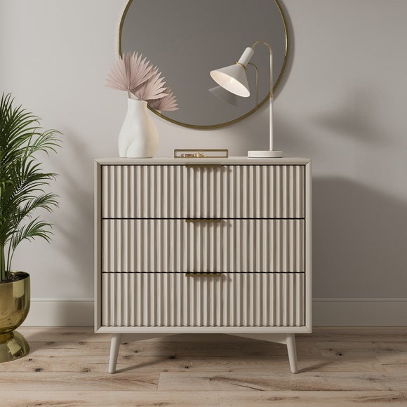 Neena 3 Drawer Chest, Warm Grey thumbnail