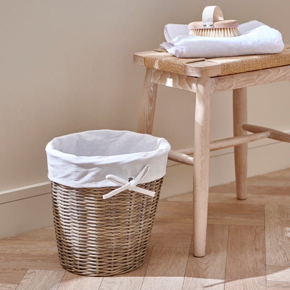 Wicker basket shop bin