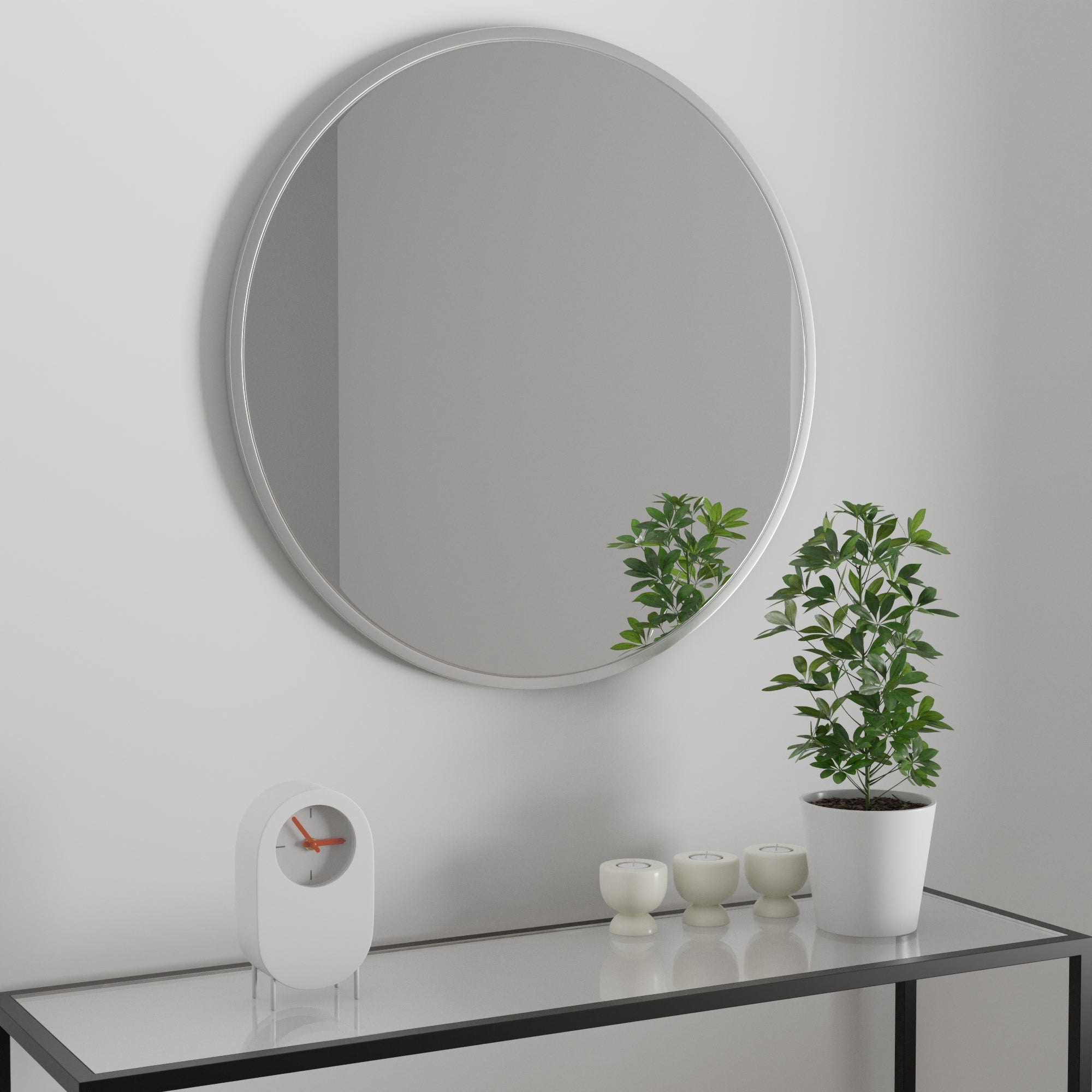 Apartment Mirror 75cm Silver
