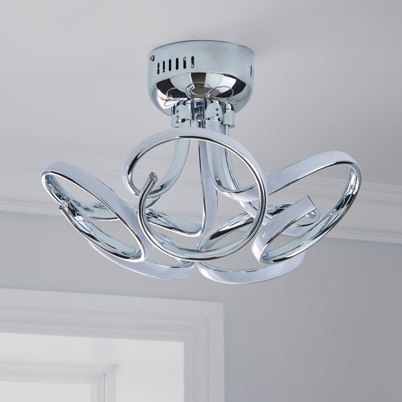 silver swirl ceiling light