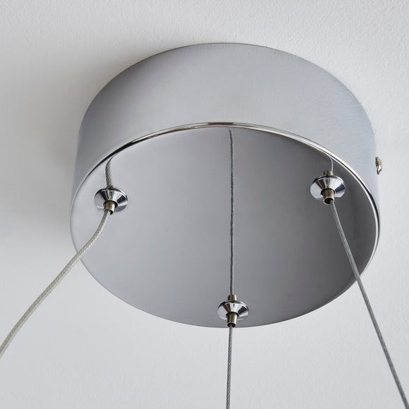 menton integrated led swirl chrome ceiling fitting