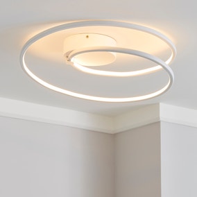 Menton Integrated LED Swirl Flush Ceiling Light