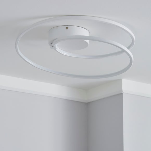 menton integrated led swirl chrome ceiling fitting