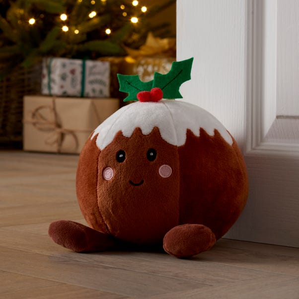 Christmas Pudding Doorstop MultiColoured