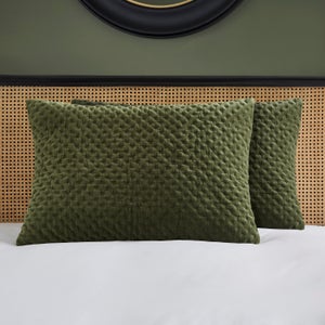 Dorma Genevieve Green 100 Cotton Standard Pillowcase