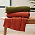 Pack of 2 Fleece Terracotta & Olive Throw Terracotta and Olive