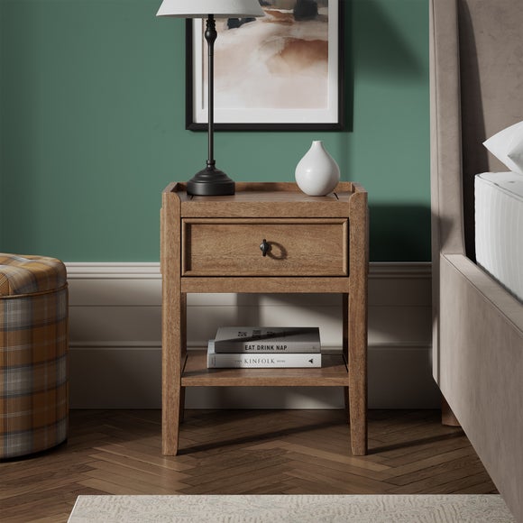 Portland 1 Drawer Bedside Table Mango Wood