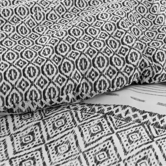 Jax Global Black 100 Cotton Duvet Cover and Pillowcase Set Dunelm