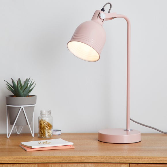 Dunelm pink outlet bedside lamps