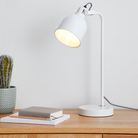 Dunelm white store table lamp