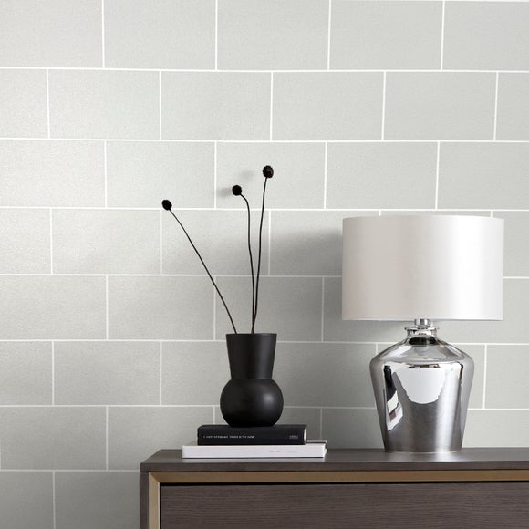 View London Tile Grey Mist Wallpaper View London Tile Grey Mist Wallpaper