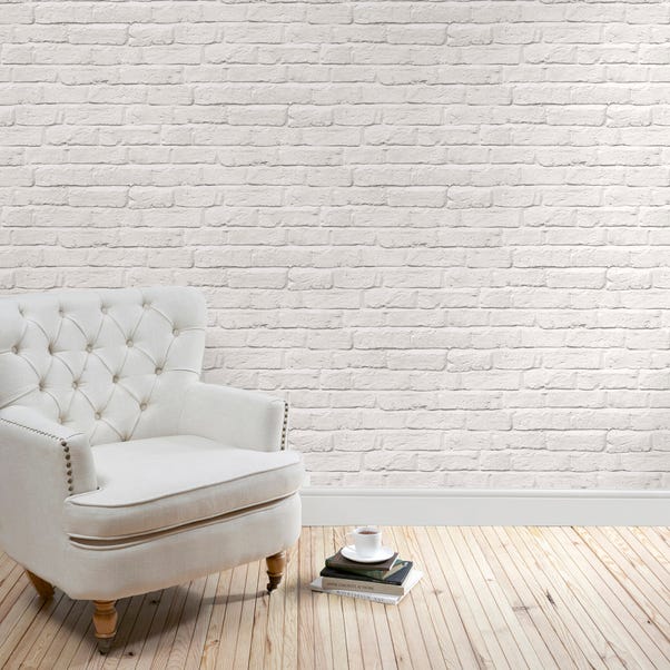 White Brick Wallpaper | Dunelm