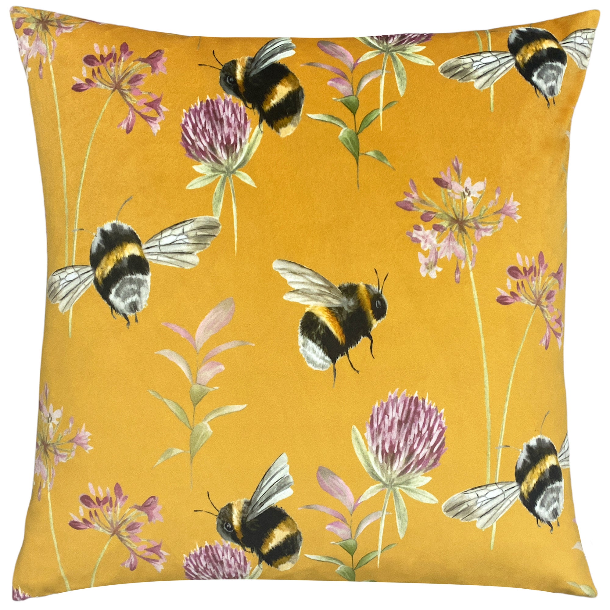 Country Bee Gard Cushion Yellowblack