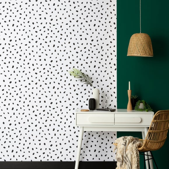 Black and white spot shop wallpaper