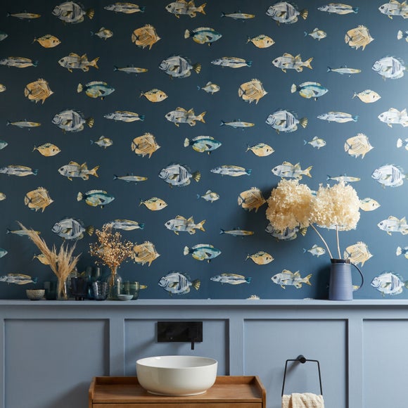 Fish Wallpaper Soot  Fornasetti