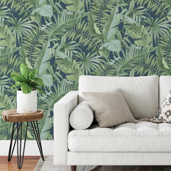 View Nu Wall Self Adhesive Maui Navy Wallpaper View Nu Wall Self Adhesive Maui Navy Wallpaper