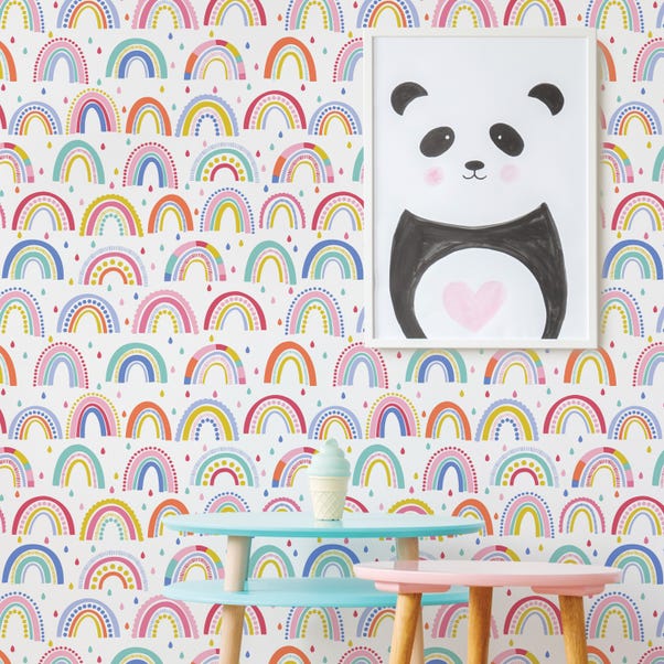 Nu Wall Self Adhesive Over the Rainbow Multi Wallpaper