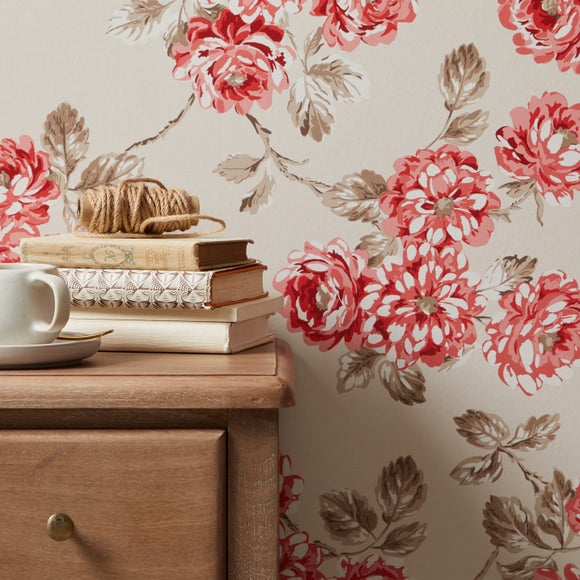 Ashbourne Red Wallpaper Dunelm