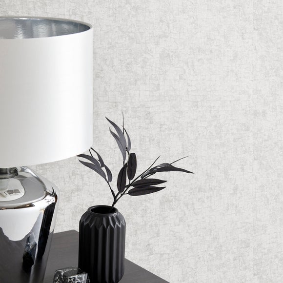 Mosaic Embossed Silver Wallpaper