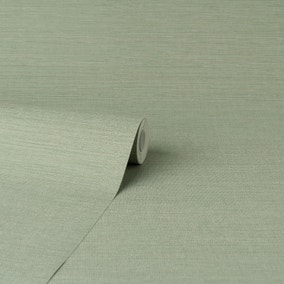 Grass Cloth Sage Wallpaper | Dunelm
