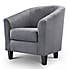 Hugo Linen Tub Chair Grey