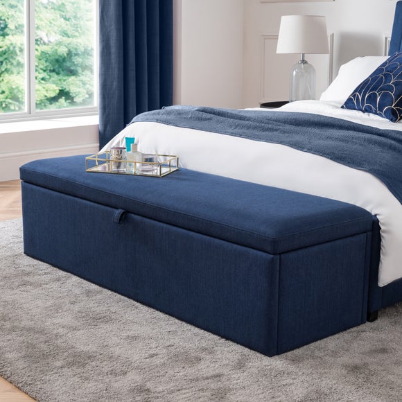 Upholstered ottoman blanket online box