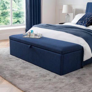 Sorrento Linen Ottoman