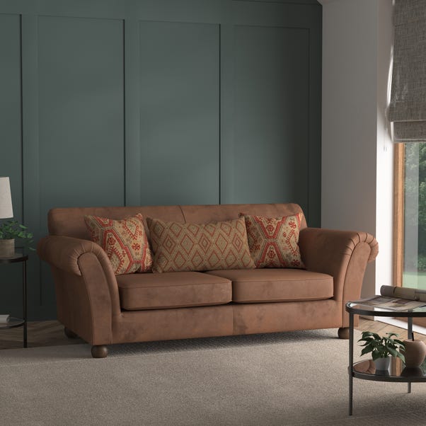 Angus Faux Leather Combo 2 Seater Sofa image 1 of 9