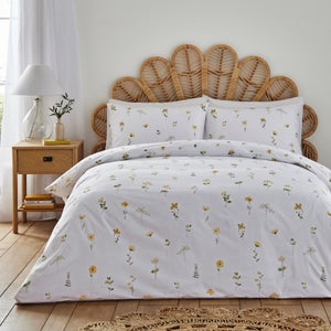Pressed Floral 100 Cotton Duvet Cover & Pillowcase Set