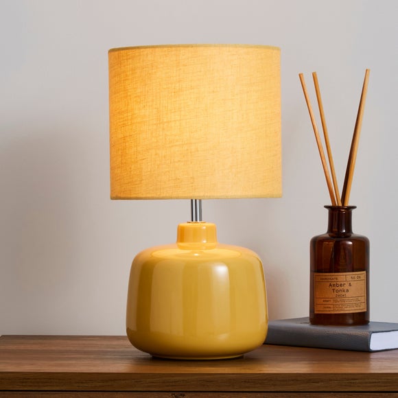 small ochre table lamp