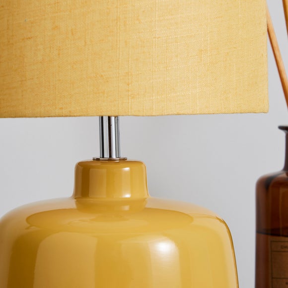 dunelm yellow table lamp