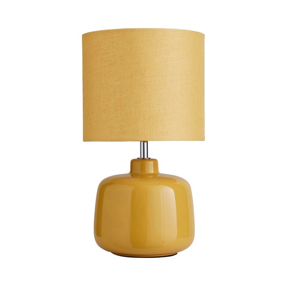 dunelm yellow table lamp