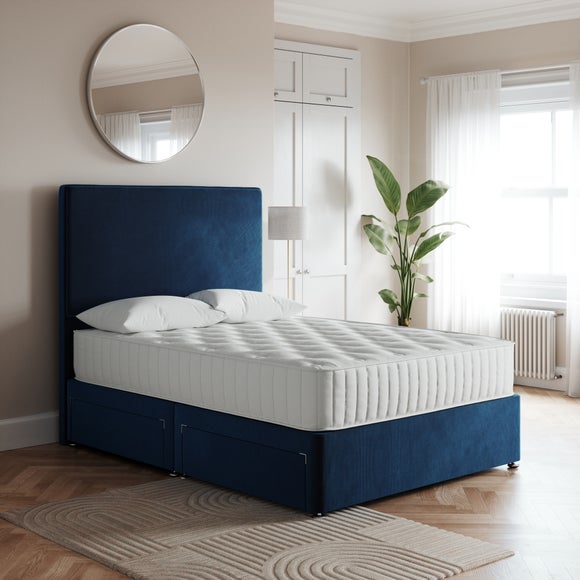 Luxury Teddy Divan Base Navy Blue