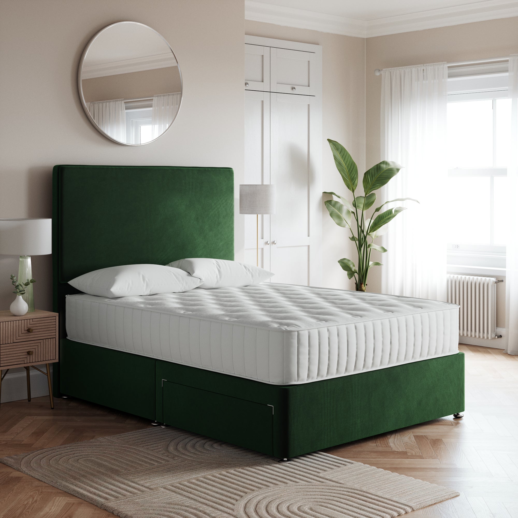 Luxury Teddy Divan Base Green