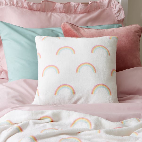 Rainbow Cushion White