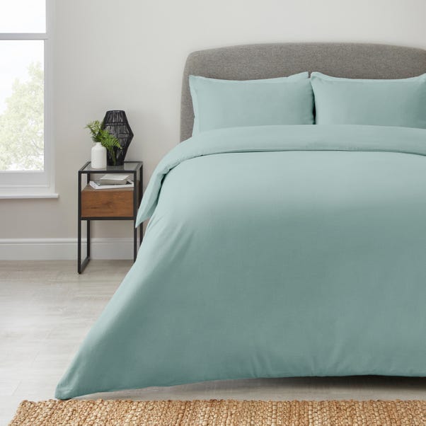 Soft and Easycare Duvet Cover and Pillowcase Set Seafoam undefined
