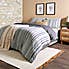 Ainsley Brushed Striped Grey Duvet Cover and Pillowcase Set  undefined
