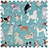 Hobby Gift Blue Scotty Dogs Sewing Machine Bag Blue