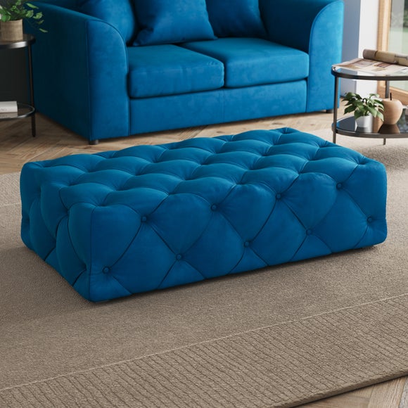 Dunelm velvet outlet footstool