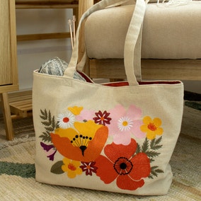 Hobby Gift Red Wildflowers Tote Bag