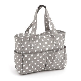 Grey Polka Dot Craft Bag