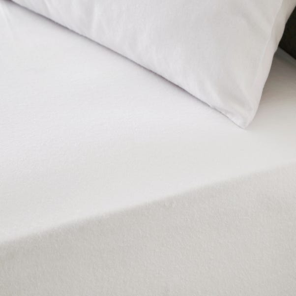 Simply 100% Brushed Cotton Fitted Sheet White undefined