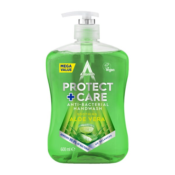 Astonish Protect & Care Anti-Bacterial Aloe Vera Handwash 600ml image 1 of 1