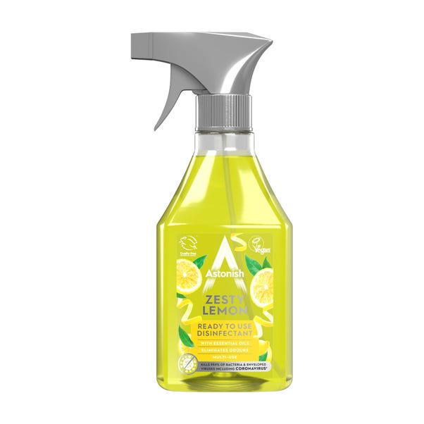 Astonish Zesty Lemon Ready To Use Disinfectant 550ml Yellow