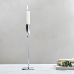 Dorma Purity Chrome Candlestick, 28cm