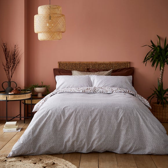 Willow Dottie Natural Duvet Cover and Pillowcase Set Dunelm