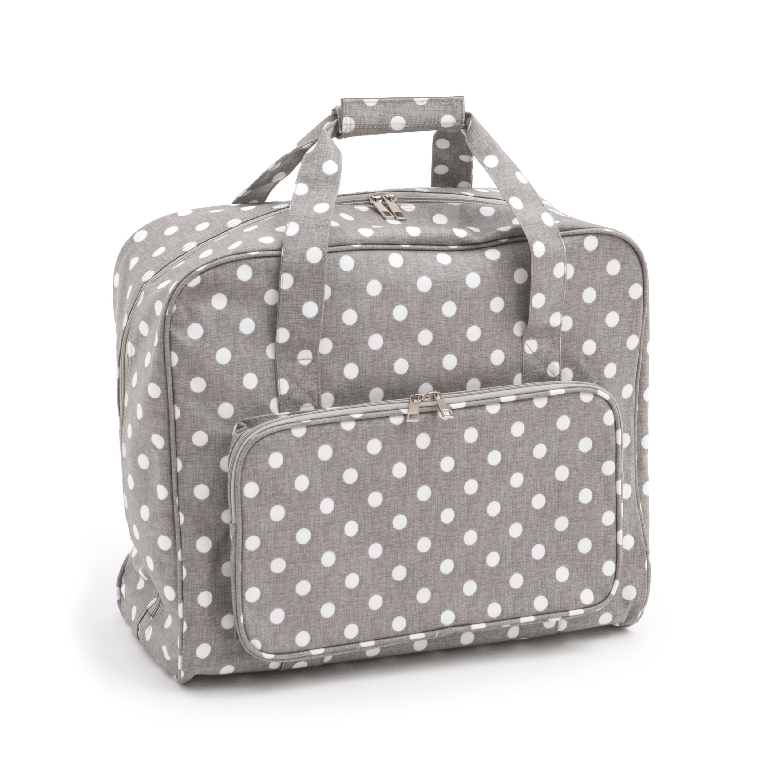 Grey Polka Dot Sewing Machine Bag | Dunelm