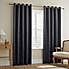 Pearl Print Black Eyelet Curtains  undefined