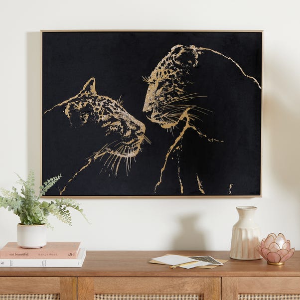Leopard Gold Foil and Suede Canvas image 1 of 3