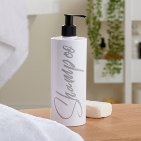 White Shampoo Bottle